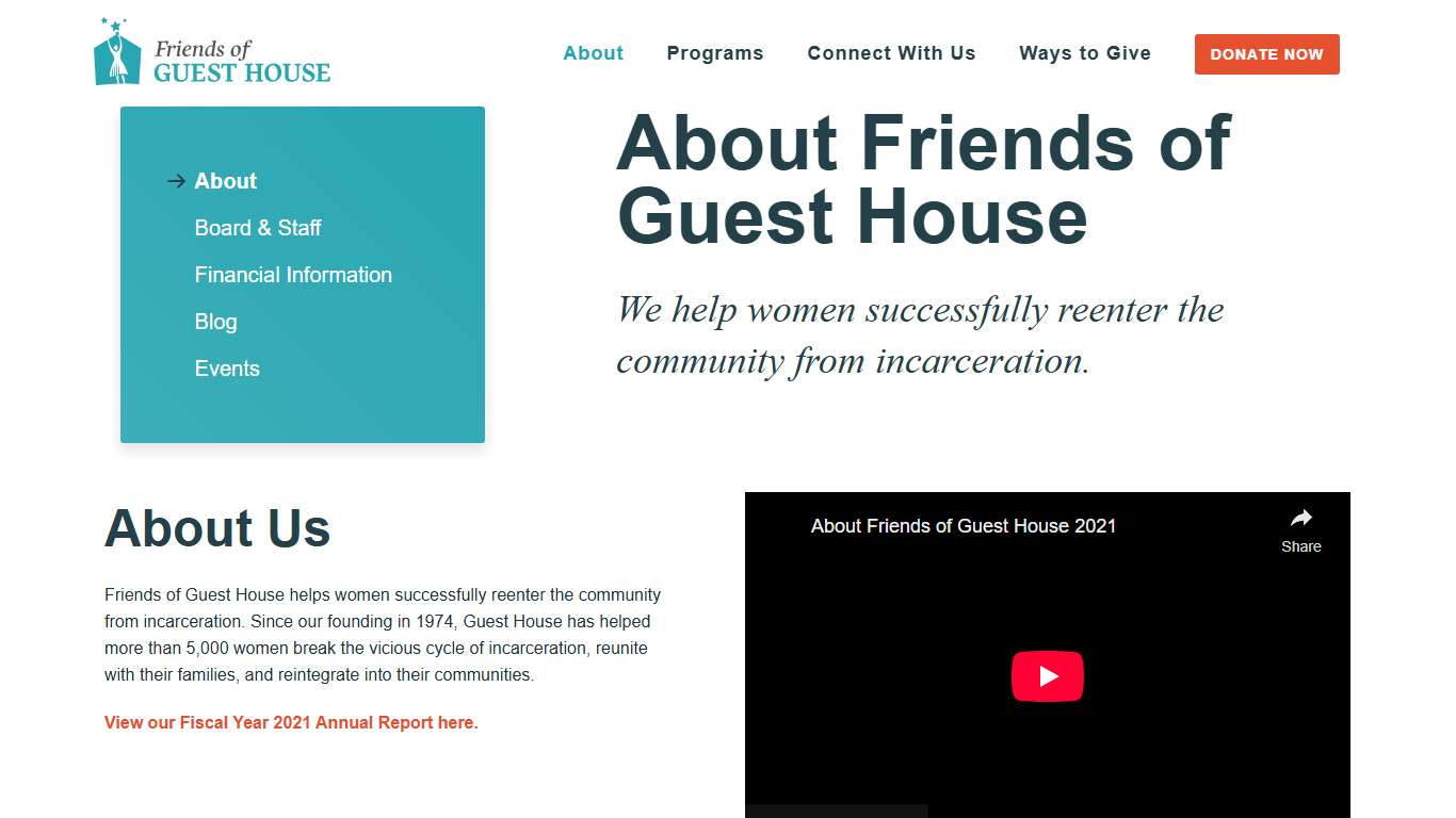 About Friends of Guest House - A women's reentry program in Northern VA
